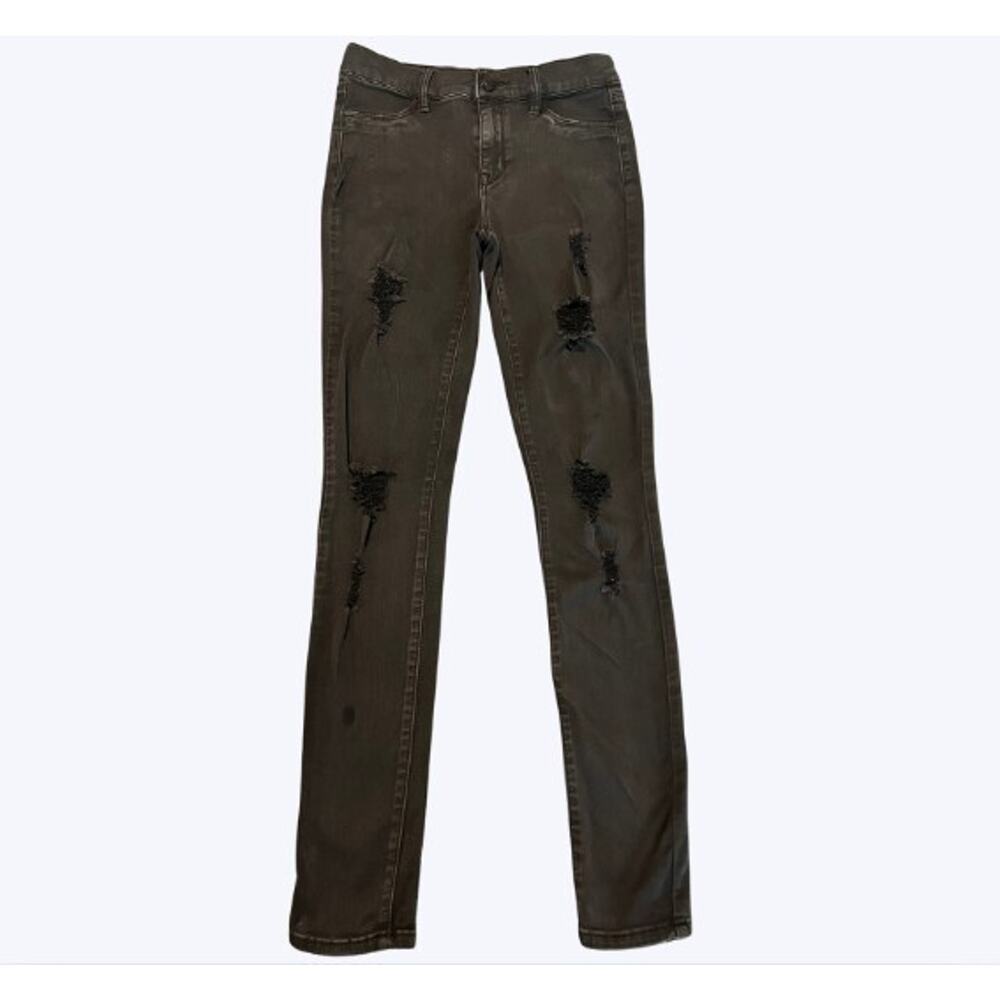 PacSun Skinny Jeans Jegging Distressed Ripped Women's Size 25 / 0 Stretch Black